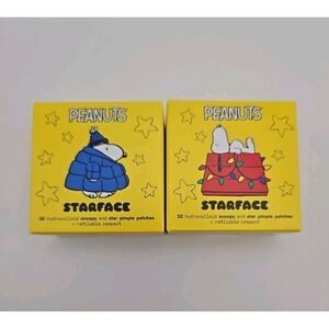 2 Pack Starface x Snoopy PEANUTS Hydro-Star 32 per Box Pimple Patch Compact NEW
